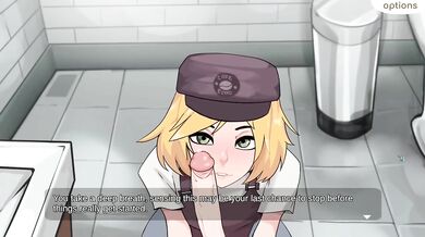 Hazel Destroyed Me With A Gushing Sloppy Blowjob In The Public Cafe Restroom Cumshot