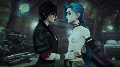 Arcane Lesbian Fan Animation Vi and Jinx Get Wild in the Workshop Cunnilingus and Kissing