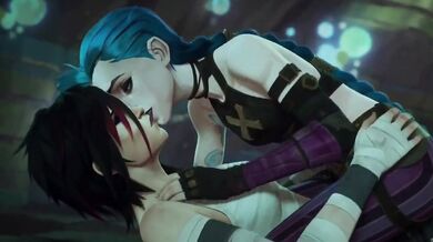 Arcane Lesbian Fan Animation Vi and Jinx Get Wild in the Workshop Cunnilingus and Kissing