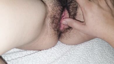 Creampie fetiche hermanastra with hairy coño peludo and gran culo