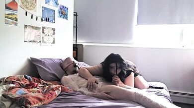 Restrained and Drained by Dragunball with Relentless Post Orgasm Sucking and Plastic Wrap Bondage