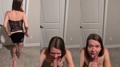 Horny Mommy Sucks Your Throbbing Cock Before Bed