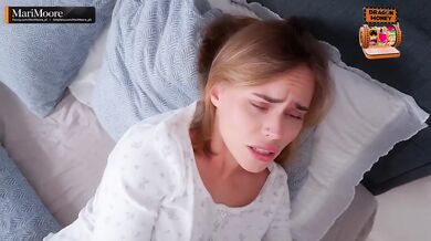 I got gushing creampie and destroyed pink pussy with my big dick stepsister