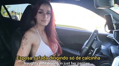 Cuckold Wife In Calcinha Begging Strangers For Blowjob And Creampie