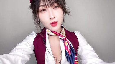 Mandarin flight attendant chokes you out solo female HD porn