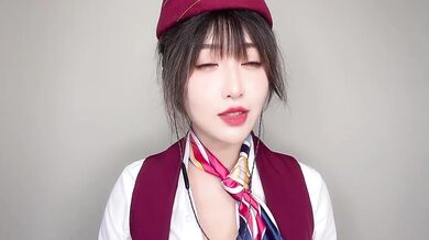 Mandarin flight attendant chokes you out solo female HD porn