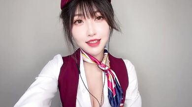 Mandarin flight attendant chokes you out solo female HD porn