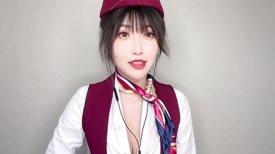 Mandarin flight attendant chokes you out solo female HD porn