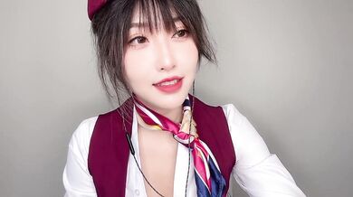 Mandarin flight attendant chokes you out solo female HD porn