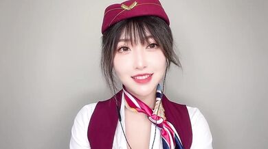 Mandarin flight attendant chokes you out solo female HD porn