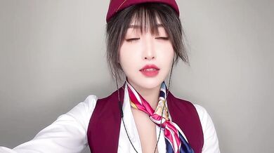 Mandarin flight attendant chokes you out solo female HD porn