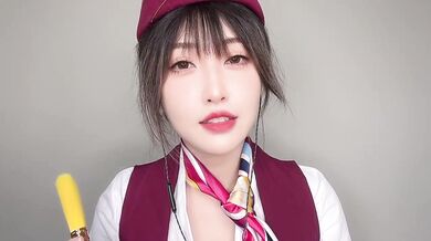 Mandarin flight attendant chokes you out solo female HD porn