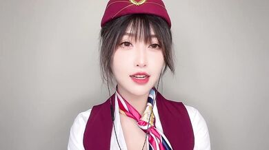 Mandarin flight attendant chokes you out solo female HD porn
