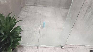 Petite Amateur Shower Ride Destroyed by Butt Plug Then Dildo Gushing Wet Tight Ass