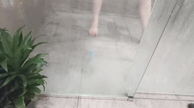 Petite Amateur Shower Ride Destroyed by Butt Plug Then Dildo Gushing Wet Tight Ass
