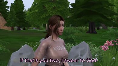 Lost Girl Drained by Futa Monster in Forest Animation