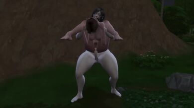 Lost Girl Drained by Futa Monster in Forest Animation