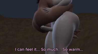 Lost Girl Drained by Futa Monster in Forest Animation