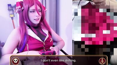Marine Houshou Tries to Game Her Pussy With Vibrador Solo Cosplay Tease
