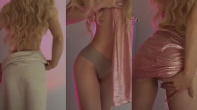 Fit Skinny Blonde Teasing Until You Can't Look Away