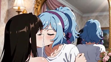 Destroyed Gushing Lesbian Kisses Caressing In Mirror Cartoon Hentai