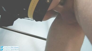 Redhead MILF Destroyed on Sex Swing Creampie Friend Watches and Plays with Cum