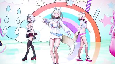 MMD Hololive Fuwawa Mococo Hakui Aqua Chloe Kara Destroyed Gushing Choked in HD Porn