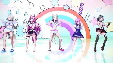 MMD Hololive Fuwawa Mococo Hakui Aqua Chloe Kara Destroyed Gushing Choked in HD Porn