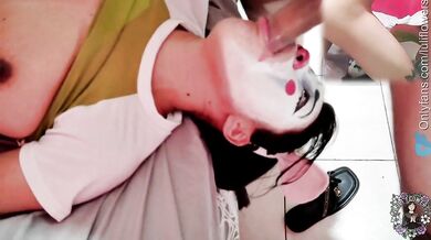 Petite Clown Cosplay Deepthroat Upside Down Sex Face Cumshot Asian Big Tits Creampie