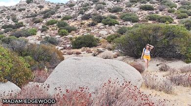 Hot Hiker Caught Masturbating Trades Dildo for Real Dick Public Facial Cum in Mouth