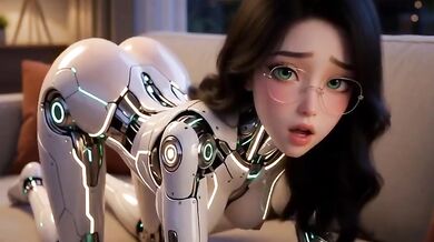 Cartoon AI Robot Destroyed My Best Orgasm Gushing Choked Anal Babe