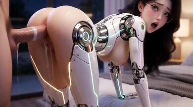 Cartoon AI Robot Destroyed My Best Orgasm Gushing Choked Anal Babe