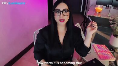 Spanish Amateur ASMR Office Fuck Roleplay Solo Female POV