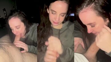 POV Amateur College Babe Sloppy Blowjob Deepthroat Cumshot Facial