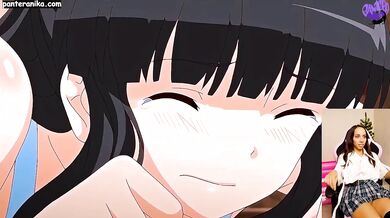 Dirty Fingering While Watching Hentai Until Orgasm Destroyed Gushing