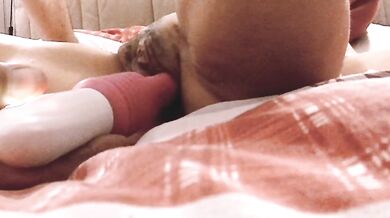 Gros Plan Chatte Humide Blonde Baiser Double Pénétration Cum Drenched Orgasm