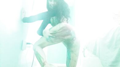 Goth body paint submissive 18 year cute girl gushing chemical ass