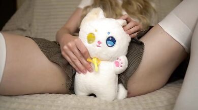 Shy Schoolgirl Fingers Herself to Orgasm While Parents Not Home