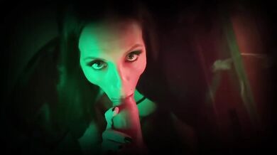 Spooky Vampire Blowjob Destroyed With Big Cumshot In Mouth