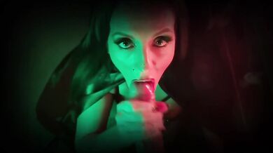 Spooky Vampire Blowjob Destroyed With Big Cumshot In Mouth