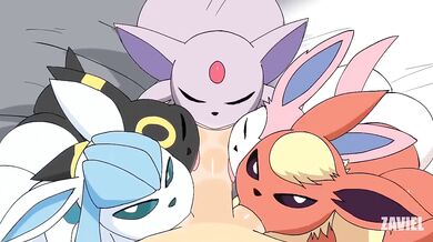 Eeveelution gangbang ahegao fuck animated furry