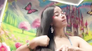Nice Hair Black Sexy Tit Show Cucumber in Pussy Solo