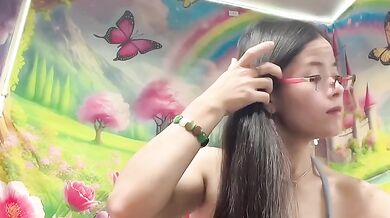 Nice Hair Black Sexy Tit Show Cucumber in Pussy Solo