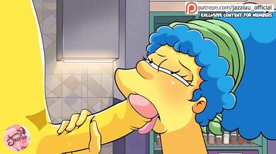 Unfaithful Wife Offers Huge Ass And I Surprise Her With My Huge Cock Jazziuu Animation Marge Simpson Naughty Kitchen Wild Throats