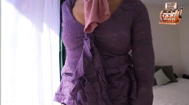 Verified Amateur Step Mom Helps Son Cum Quickly in Her Panties with Tight Pussy