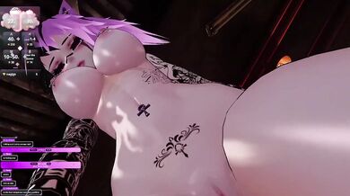 Cute VRChat Girl Destroyed Riding Her Dildo Massive Squirt Hentai Anal Vrc