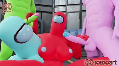 Among Us 3D Animation Destroyed Big Tits Astronaut Blow Job Cumshot
