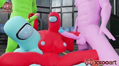 Among Us 3D Animation Destroyed Big Tits Astronaut Blow Job Cumshot