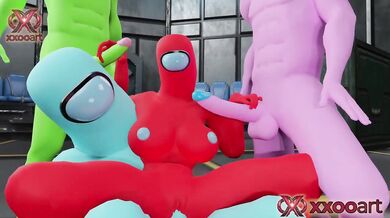 Among Us 3D Animation Destroyed Big Tits Astronaut Blow Job Cumshot