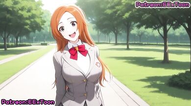 Bleach Hentai Anime Big Tits Orihime Inoue Blow Job Hentai by eextoon